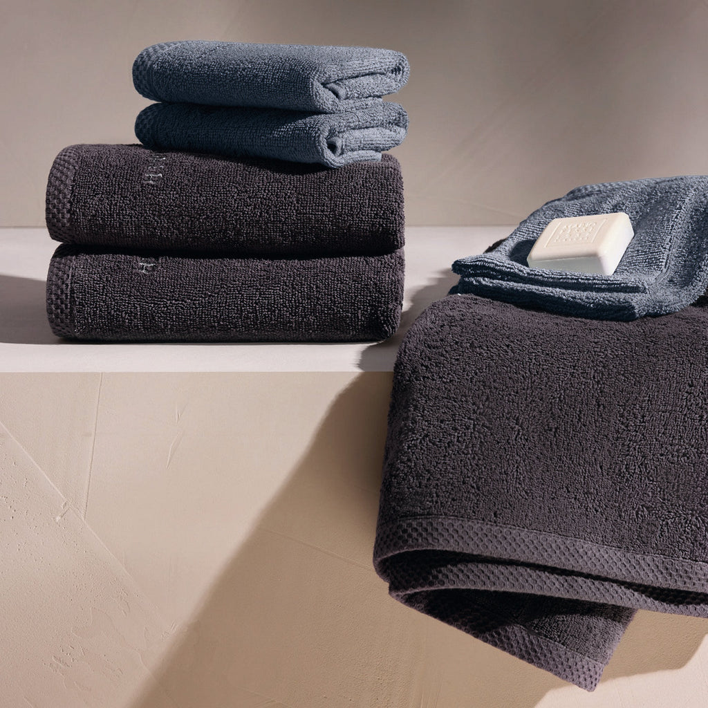 Oasis - Drap De Bain Coton Peigné Lt - Gris Foncé