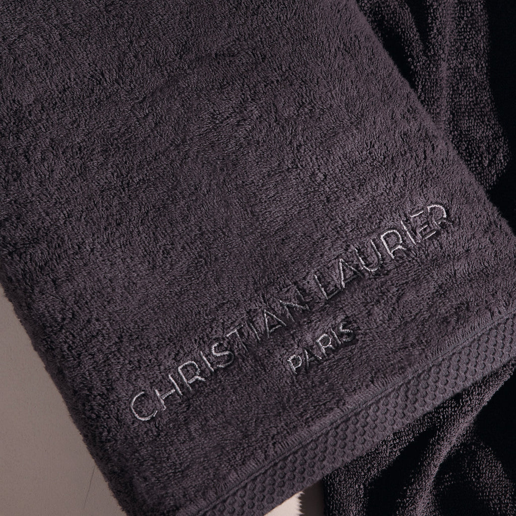 Oasis - Ensemble Complet De Linge De Bain Coton Peigné Lt - Gris Foncé