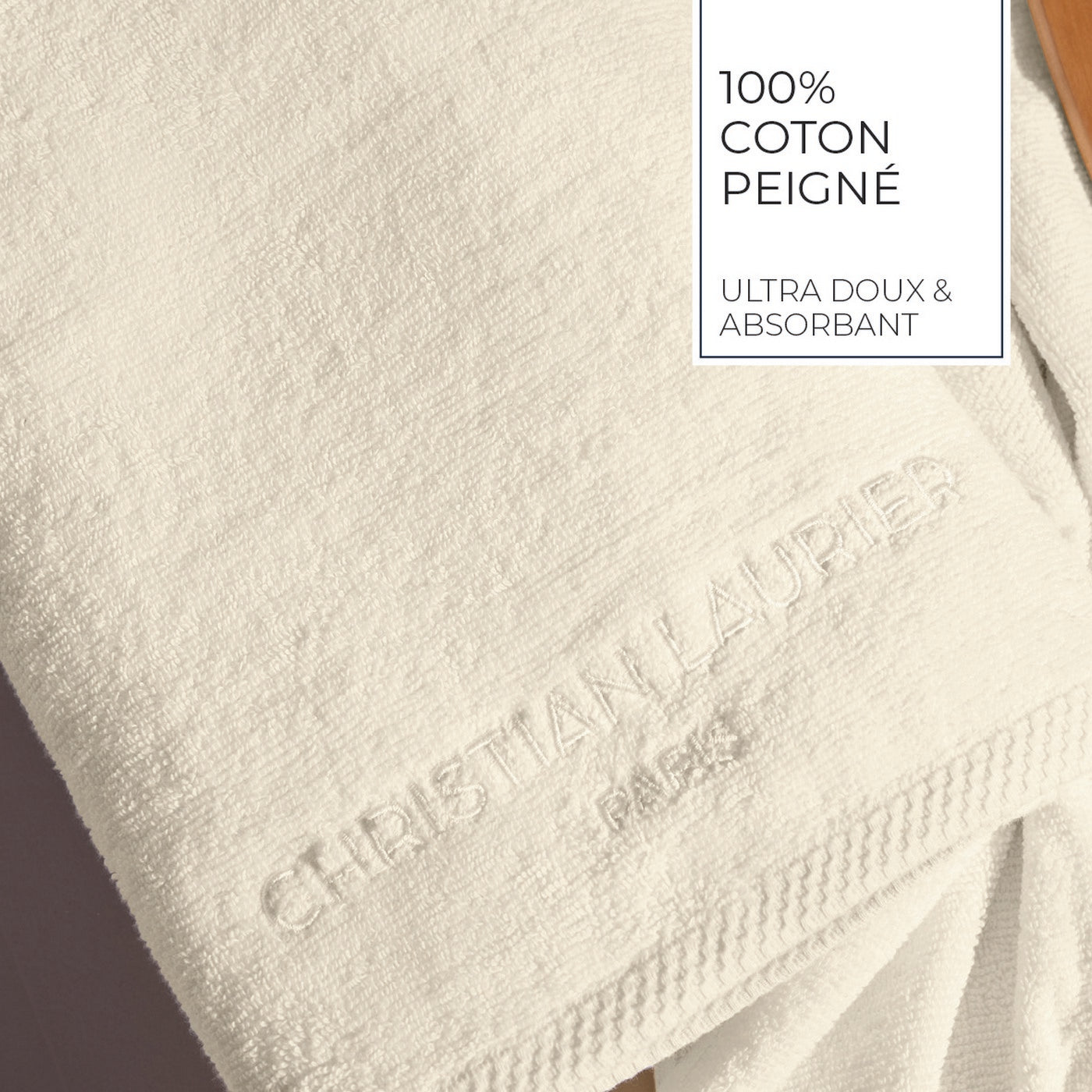 Oasis - Drap De Bain Coton Peigné Lt - Ivoire