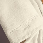 Oasis - Serviette + Drap De Bain Coton Peigné Lt - Ivoire