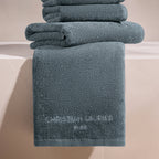 Oasis - Gant De Toilette Coton Peigné Lt - Bleu De Prusse