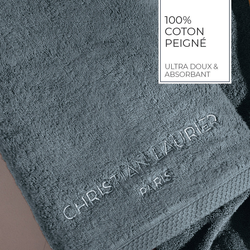 Oasis - Drap De Bain Coton Peigné Lt - Bleu De Prusse