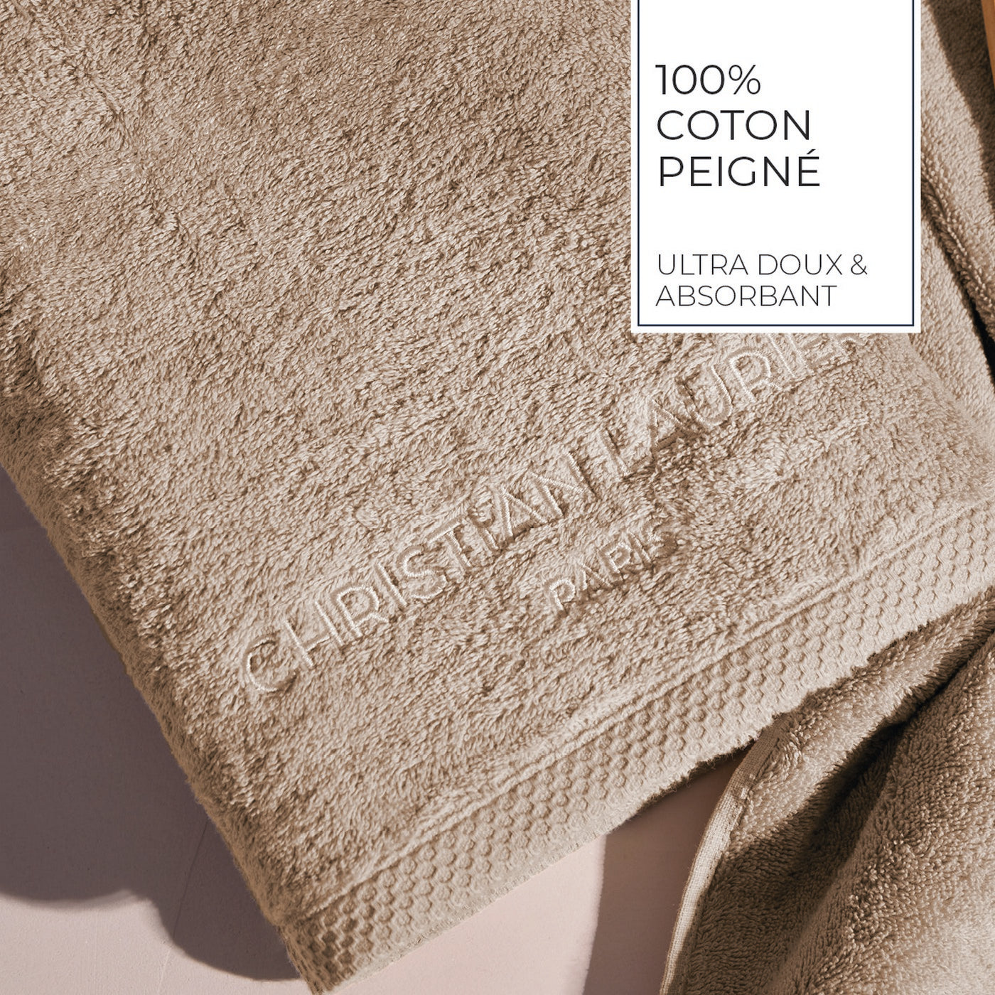 Oasis - Gant De Toilette Coton Peigné Lt - Taupe