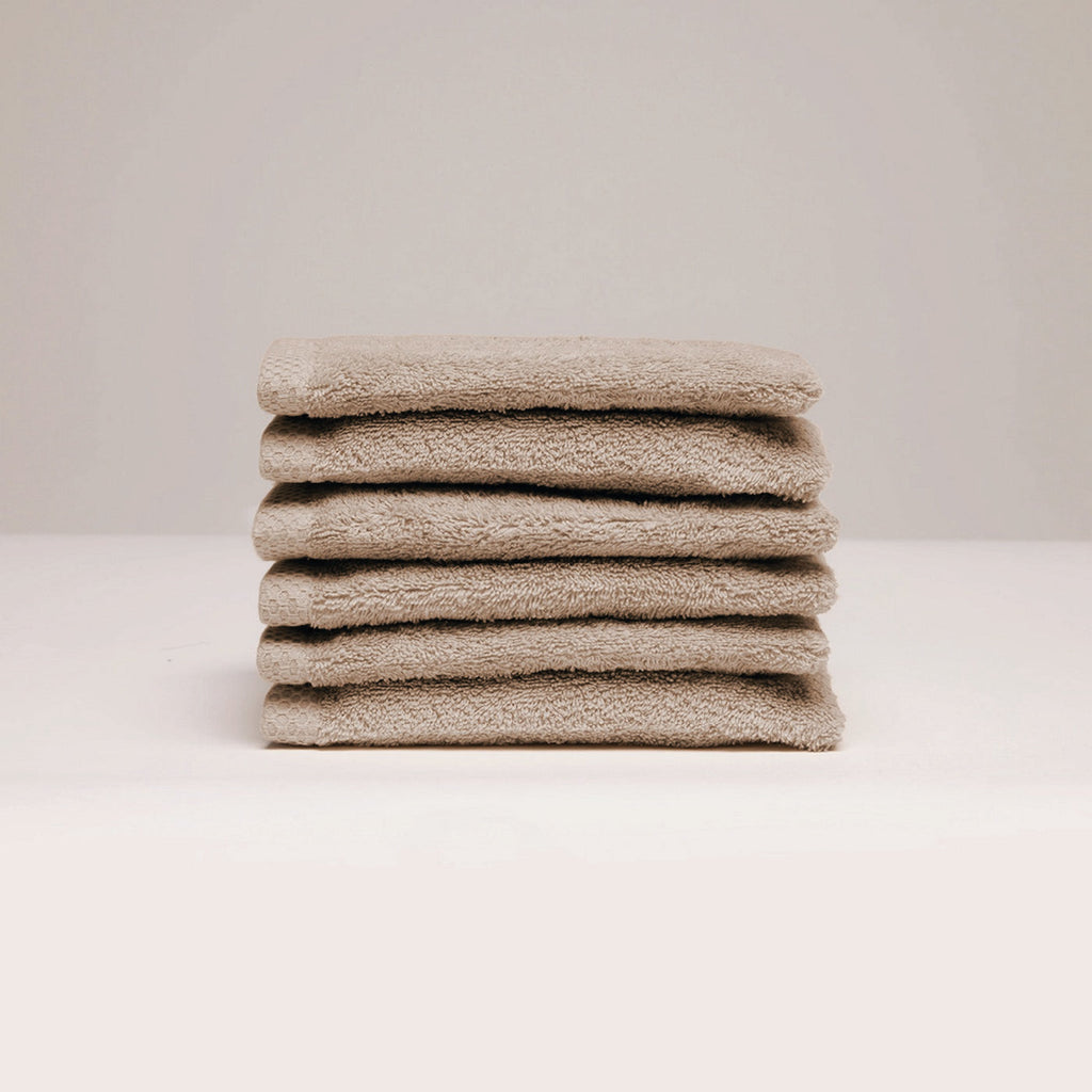 Oasis - Gant De Toilette Coton Peigné Lt - Taupe