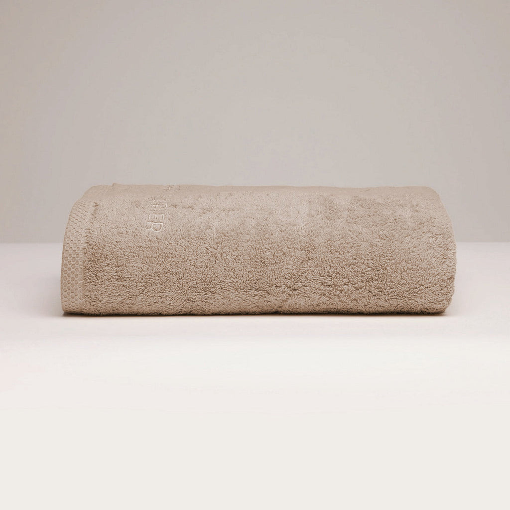 Oasis - Drap De Bain Coton Peigné Lt - Taupe