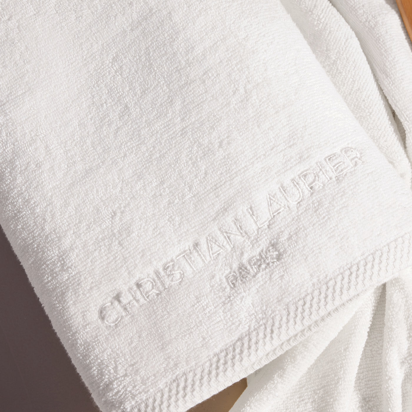 Oasis - Gant De Toilette Coton Peigné Lt - Blanc