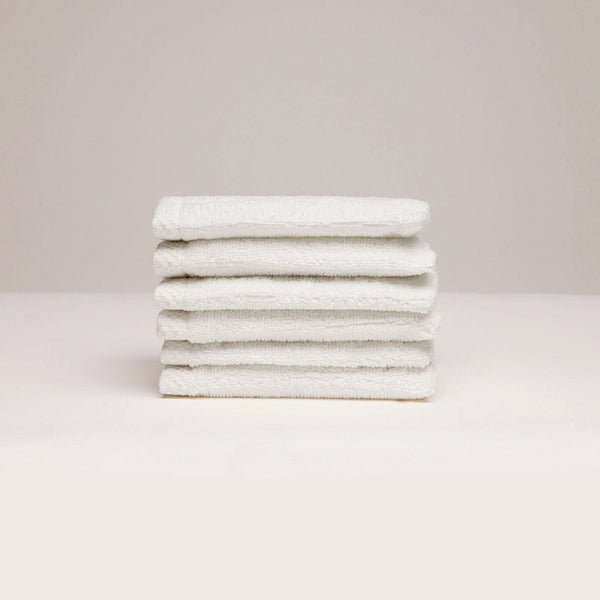 Oasis - Gant De Toilette Coton Peigné Lt - Blanc