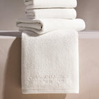 Oasis - Serviette + Drap De Bain Coton Peigné Lt - Blanc
