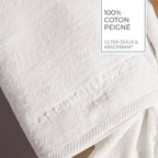 Design 19 - Tapis De Bain Coton - Blanc