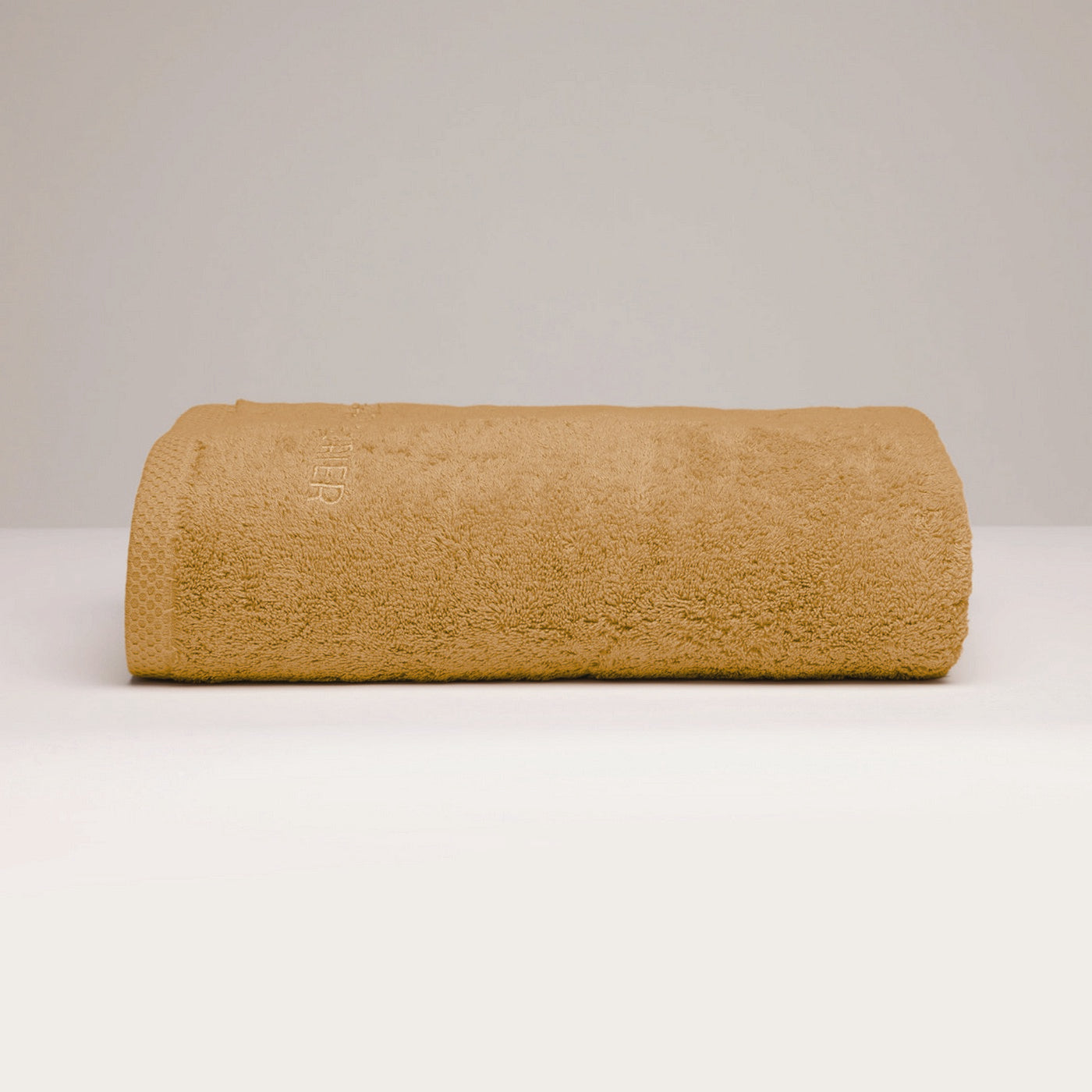 Oasis - Drap De Bain Coton Peigné Lt - Jaune Moutarde