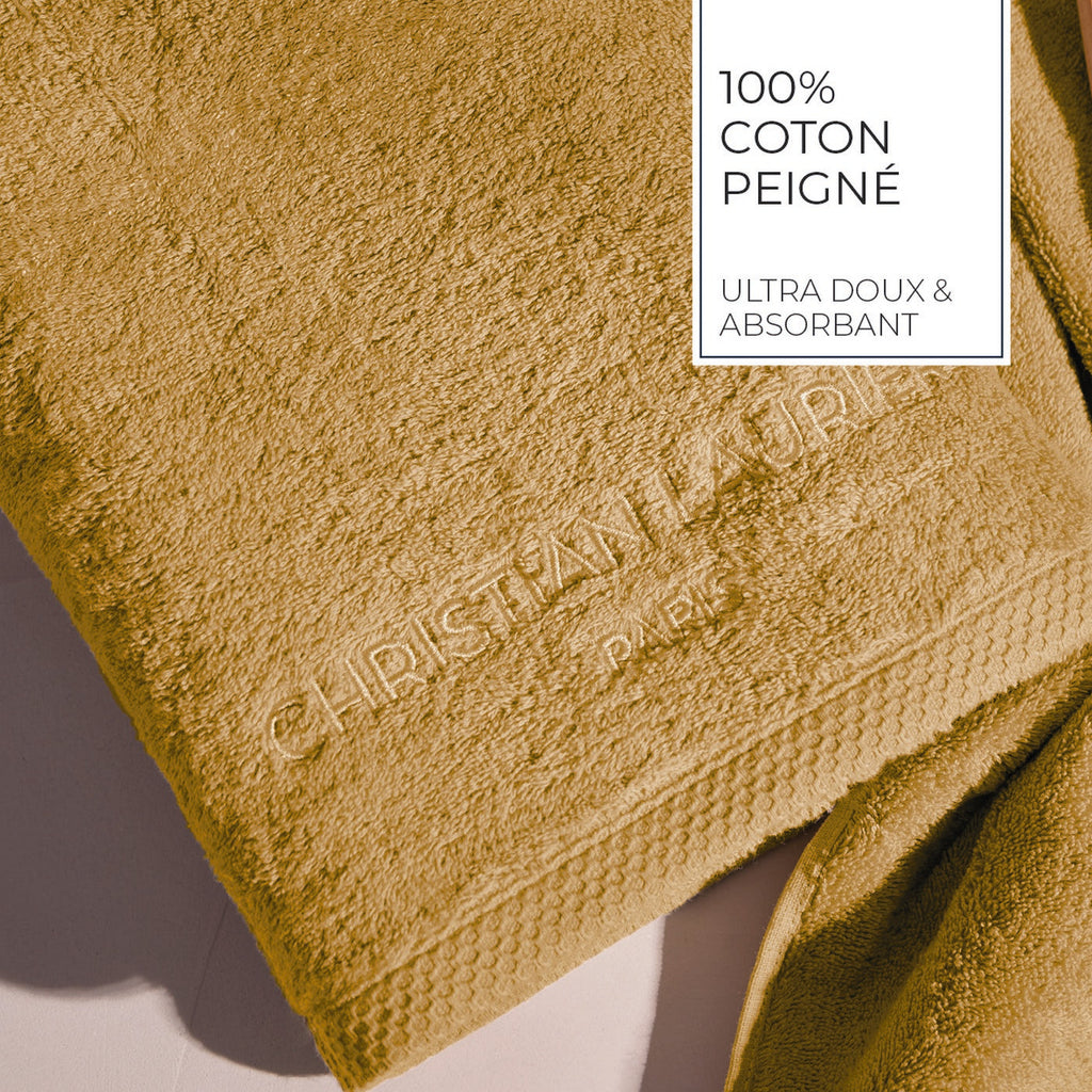 Design 19 - Tapis De Bain Coton - Jaune Moutarde