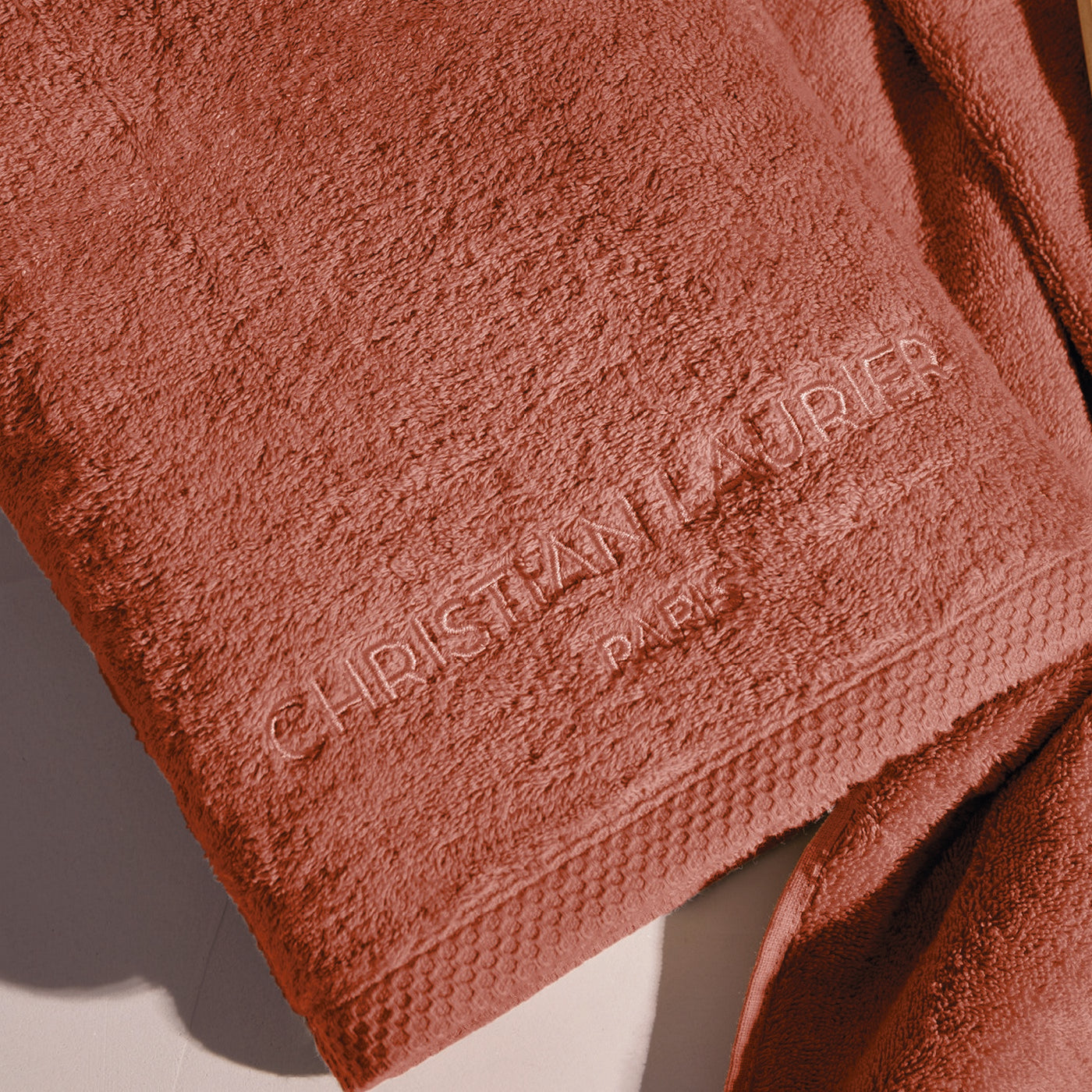 Oasis - Gant De Toilette Coton Peigné Lt - Terracotta