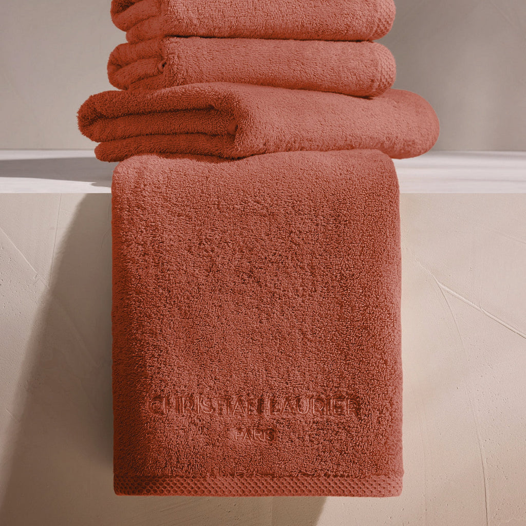 Oasis - Gant De Toilette Coton Peigné Lt - Terracotta