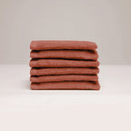 Oasis - Gant De Toilette Coton Peigné Lt - Terracotta