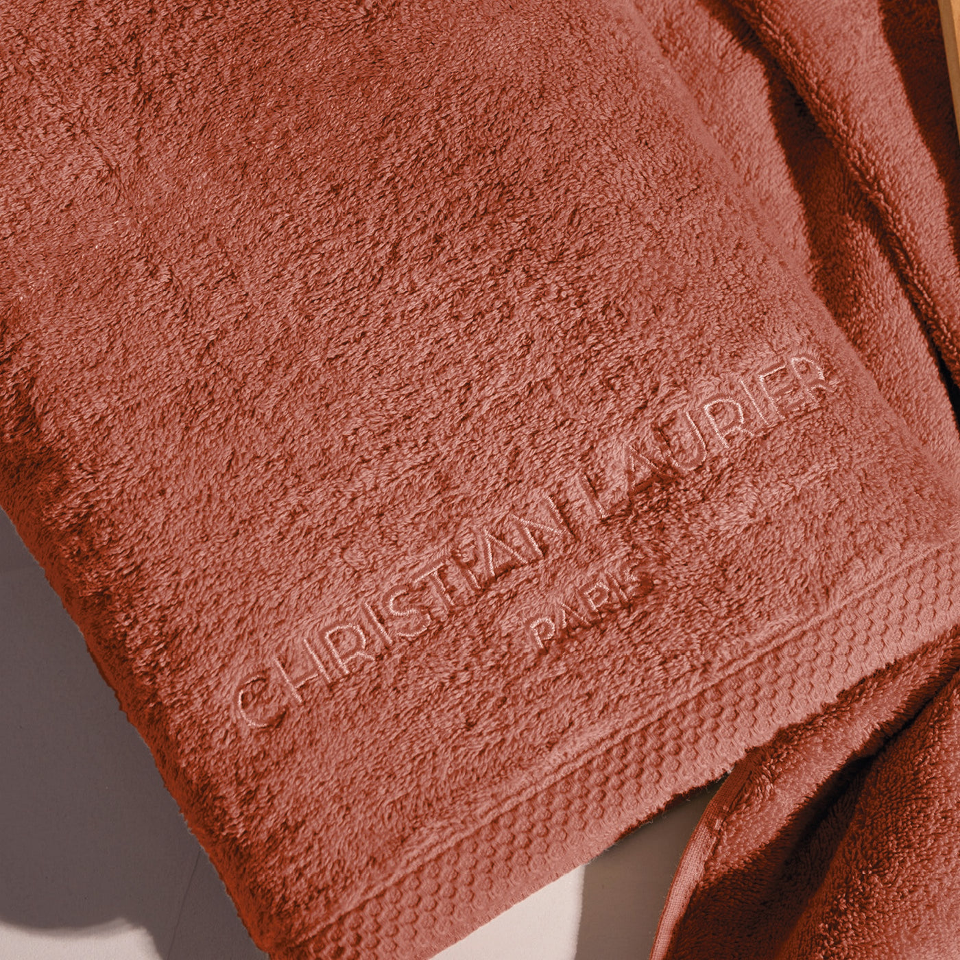 Oasis - Drap De Bain Coton Peigné Lt - Terracotta