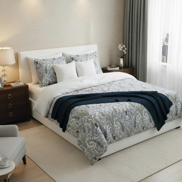 Palais Oriental - Housse De Couette + 1 Ou 2 Taie(S) D'Oreiller - Satin De Coton - Taupe