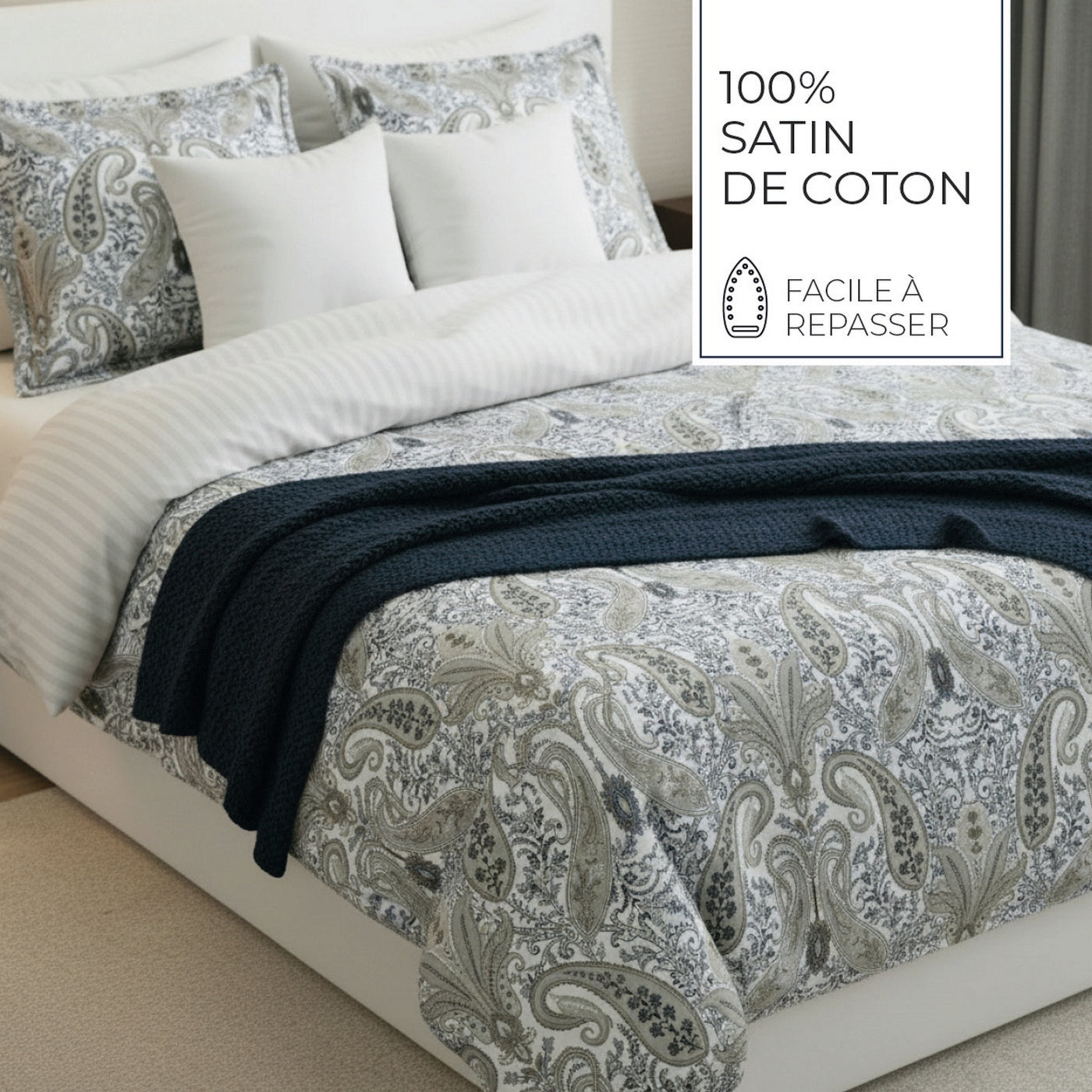 Palais Oriental - Taie D'Oreiller - Satin De Coton - Taupe