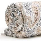 Palais Oriental - Édredon Avec Glands - Satin De Coton - Taupe