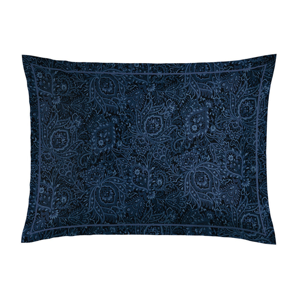 Eclipse Fleuri - Taie D'Oreiller - Satin De Coton - Blue 11
