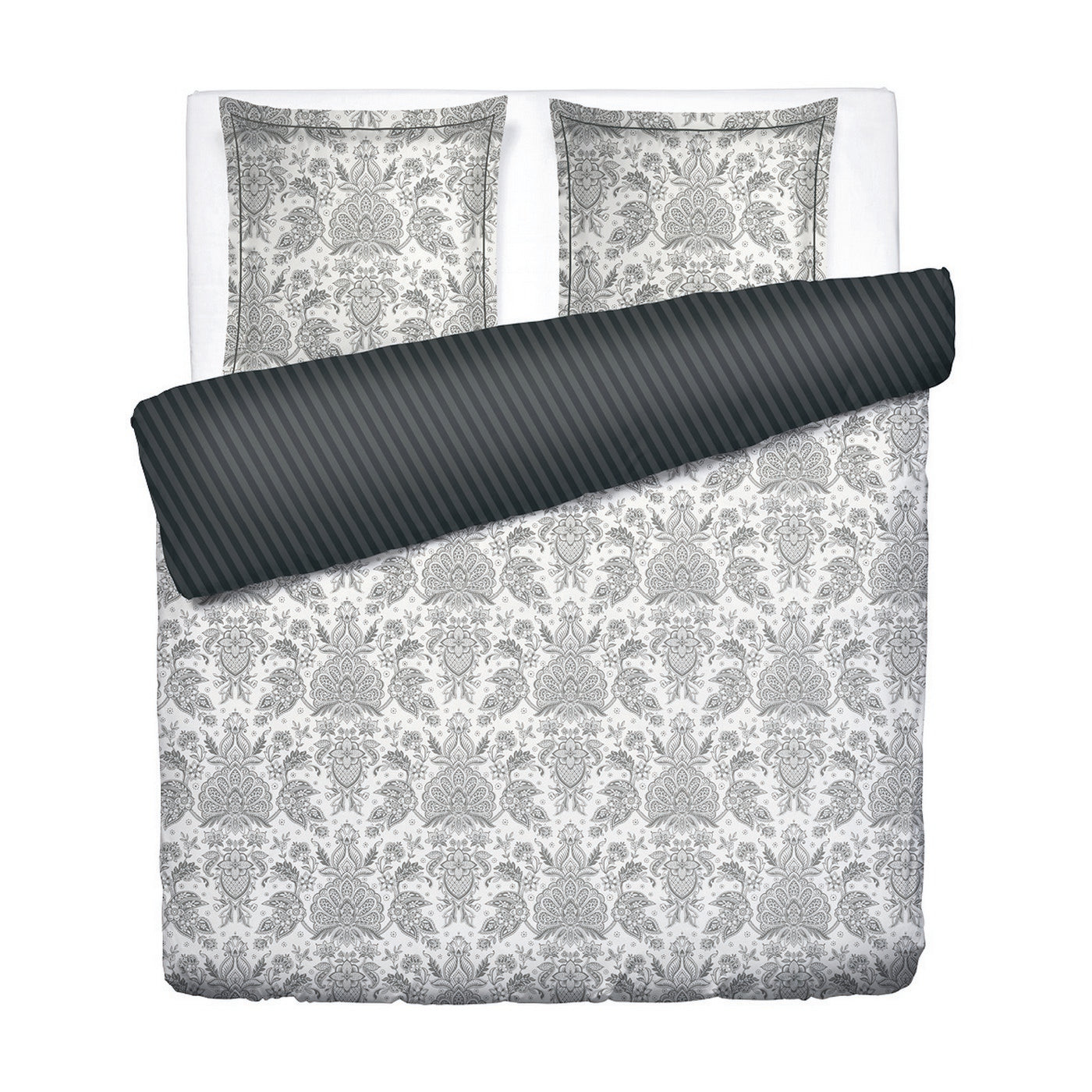 Élégance Persane - Housse De Couette + 1 Ou 2 Taie(S) D'Oreiller - Satin De Coton - Beige