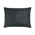 Dobby Stripe Woven / Élégance Persane - Taie D'Oreiller - Satin De Coton - Gris 03
