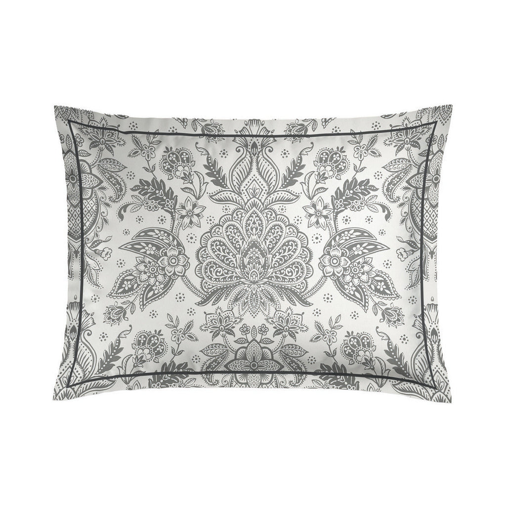 Dobby Stripe Woven / Élégance Persane - Taie D'Oreiller - Satin De Coton - Gris 03