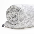Élégance Persane - Édredon Avec Glands - Satin De Coton - Beige