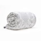 Élégance Persane - Édredon Avec Glands - Satin De Coton - Beige