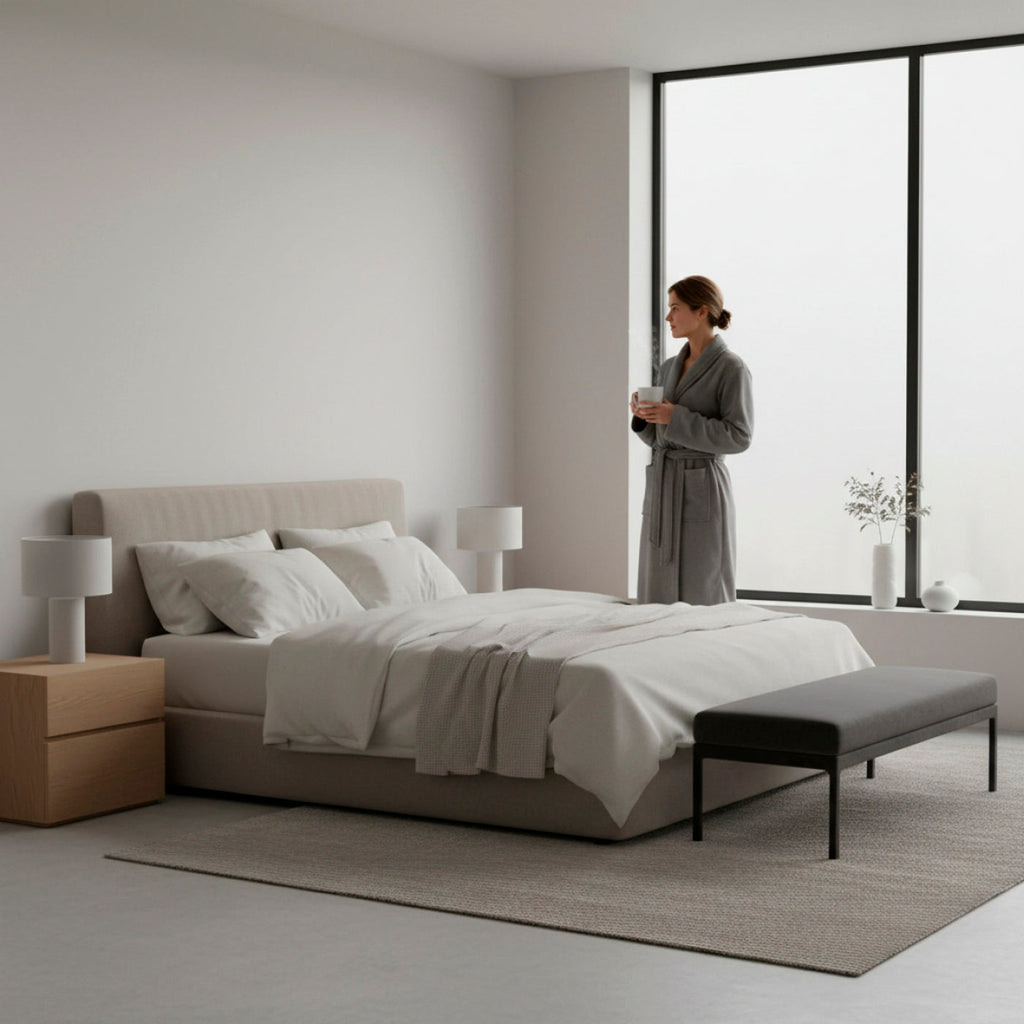 Robe De Chambre Polyester - Gris Clair