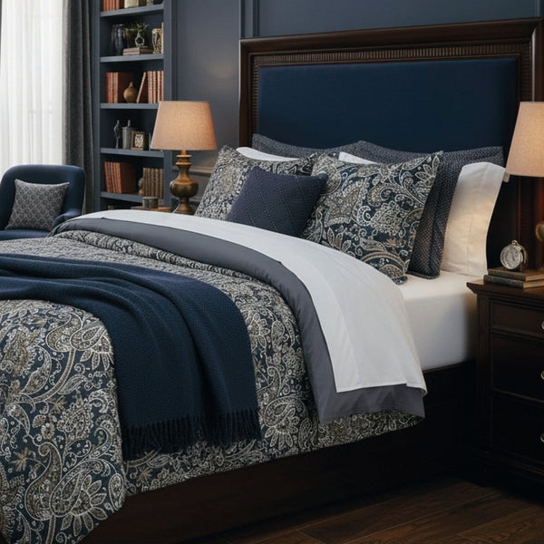 Buta - Housse De Couette + 1 Ou 2 Taie(S) D'Oreiller - Satin De Coton - Gris / Taupe