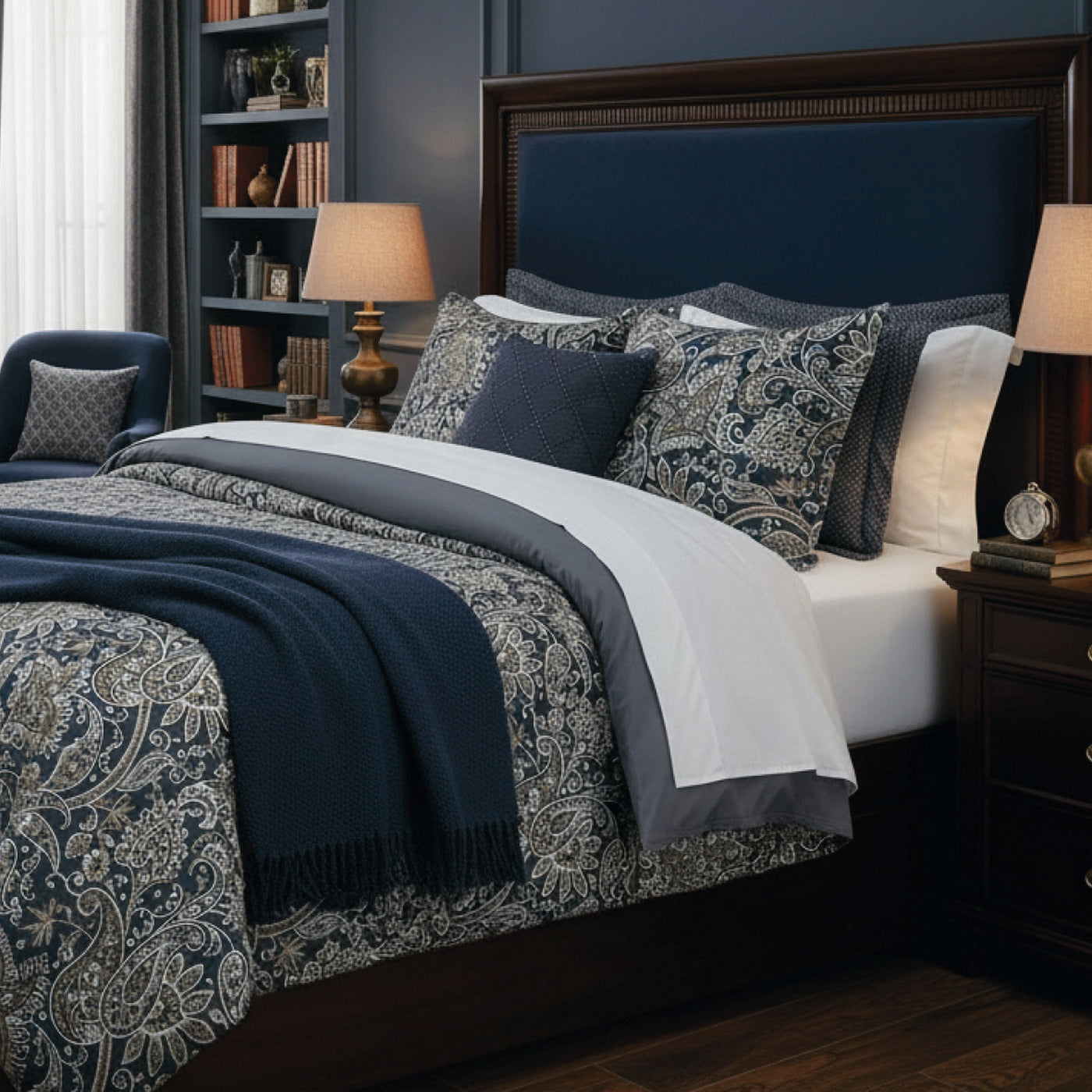 Buta - Housse De Couette + 1 Ou 2 Taie(S) D'Oreiller - Satin De Coton - Gris / Taupe