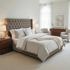Aurélie - Housse De Couette + 1 Ou 2 Taie(S) D'Oreiller - Satin De Coton - Taupe