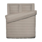 Lucien - Housse De Couette + 1 Ou 2 Taie(S) D'Oreiller - Satin De Coton - Taupe