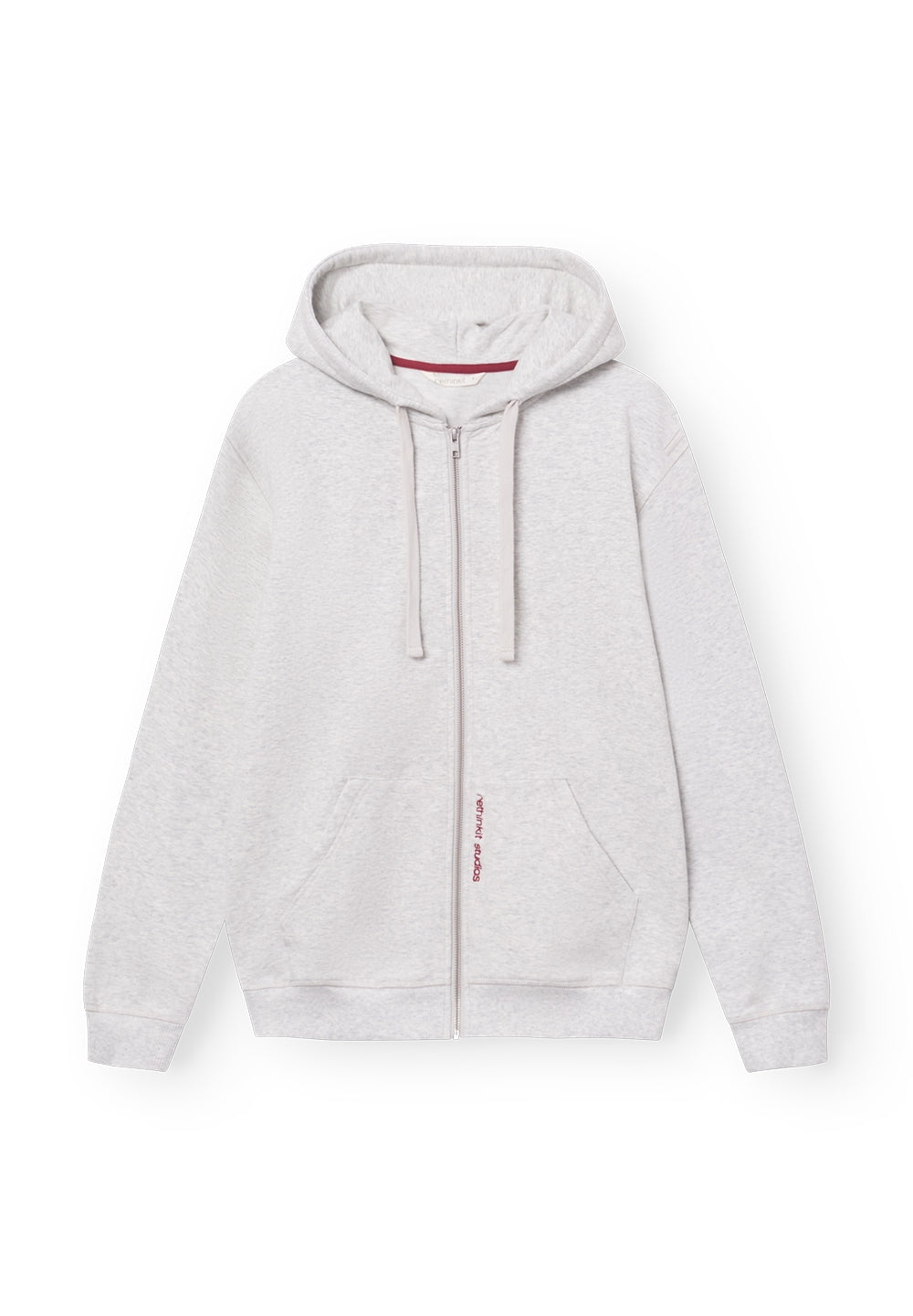 Sweat À Capuche Zippé Mixte Easy - Light Melange Grey