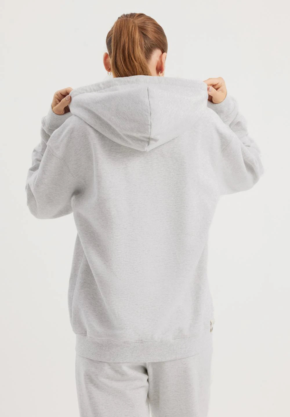 Sweat À Capuche Zippé Mixte Easy - Light Melange Grey