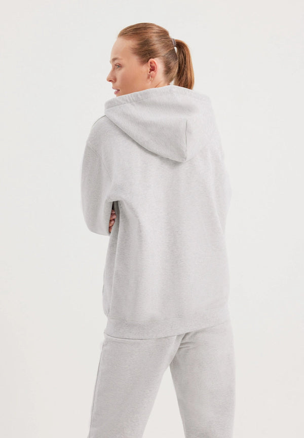 Sweat À Capuche Zippé Mixte Easy - Light Melange Grey