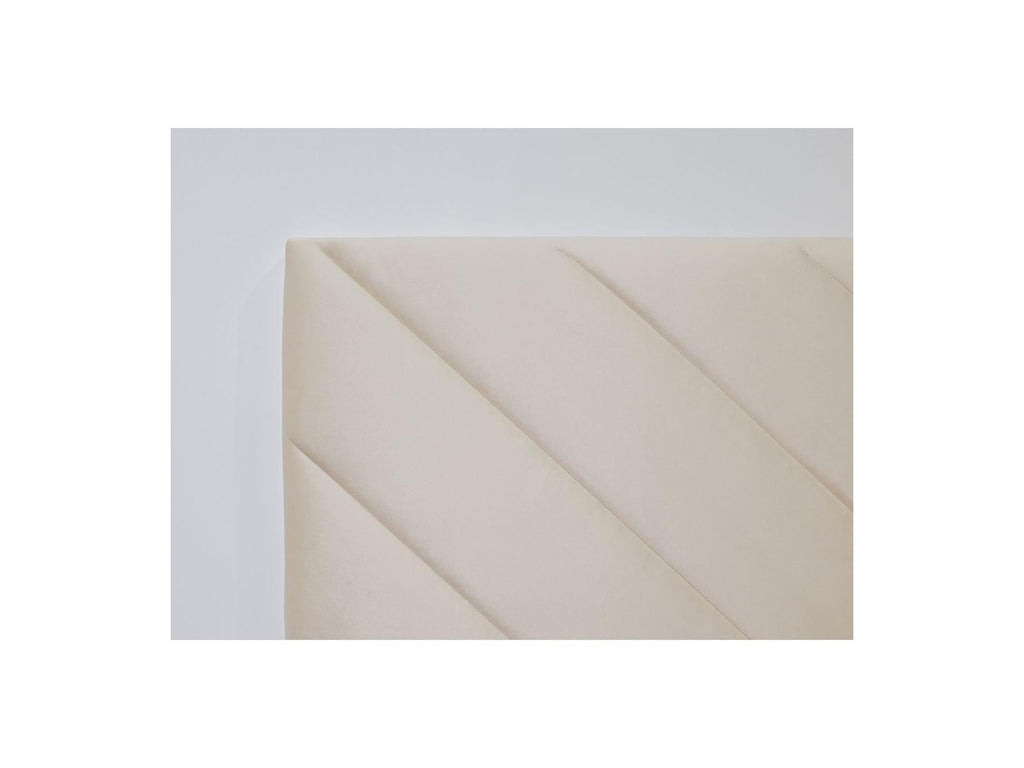 Romane - Lit Avec Lattes Massives - Tissu Velours