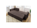 Nihad - Canapé D'Angle Réversible Convertible Coffre - Velours Côtelé