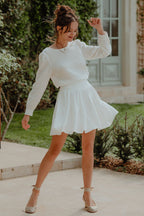 Blouse Lila Blanc Coton
