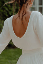Blouse Lila Blanc Coton