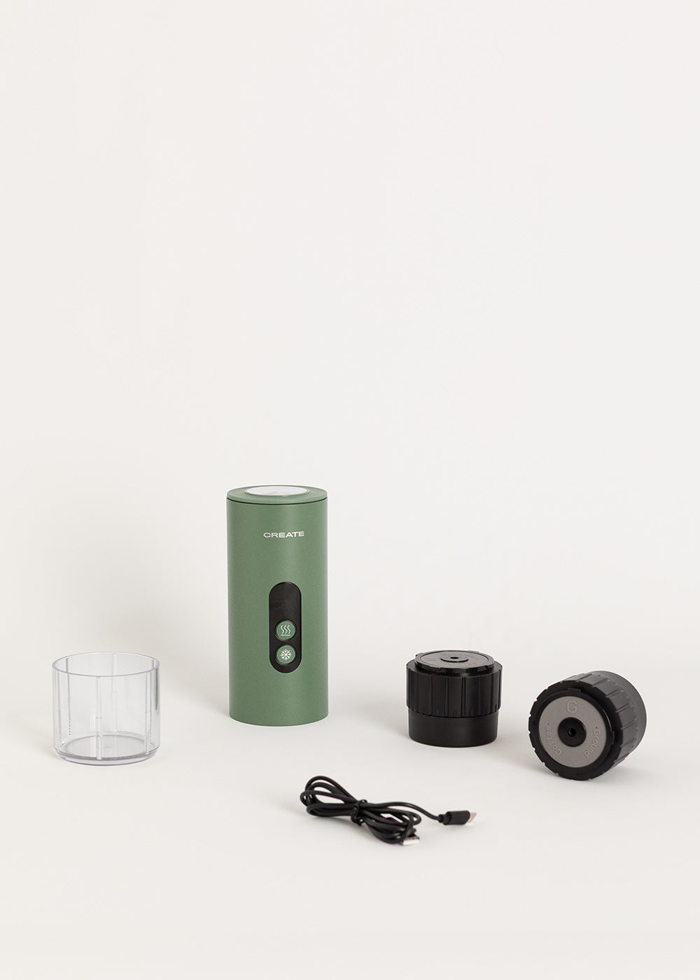 Thera Move - Cafetière Espresso Portable 15 Bars Pour Capsules Et Café Moulu - Vert Sauge