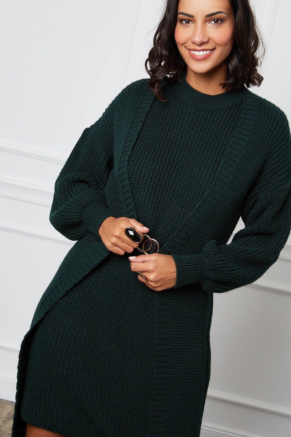 Cardigan+Robe 2063 - Vert