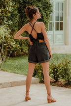 Short Tony Denim Noir