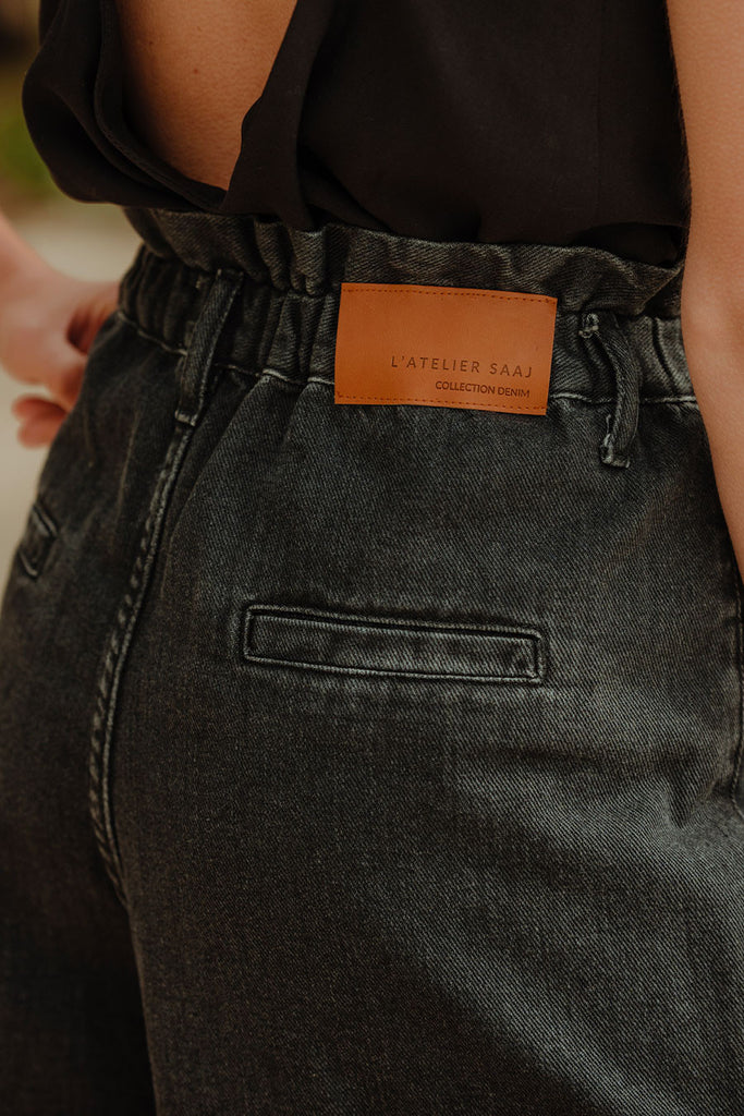 Short Tony Denim Noir