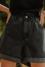 Short Tony Denim Noir
