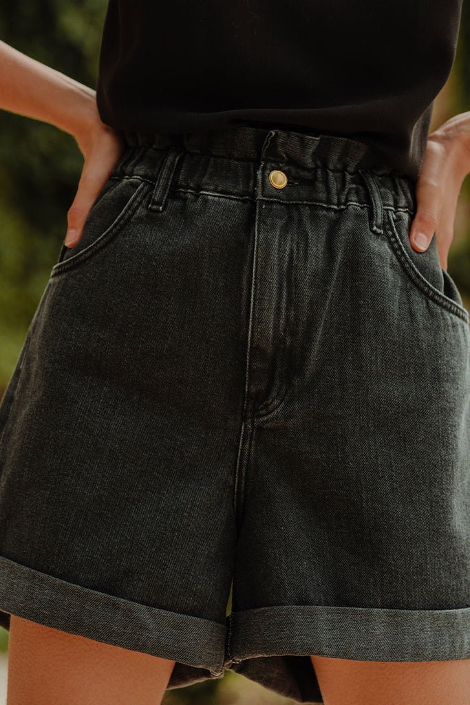 Short Tony Denim Noir