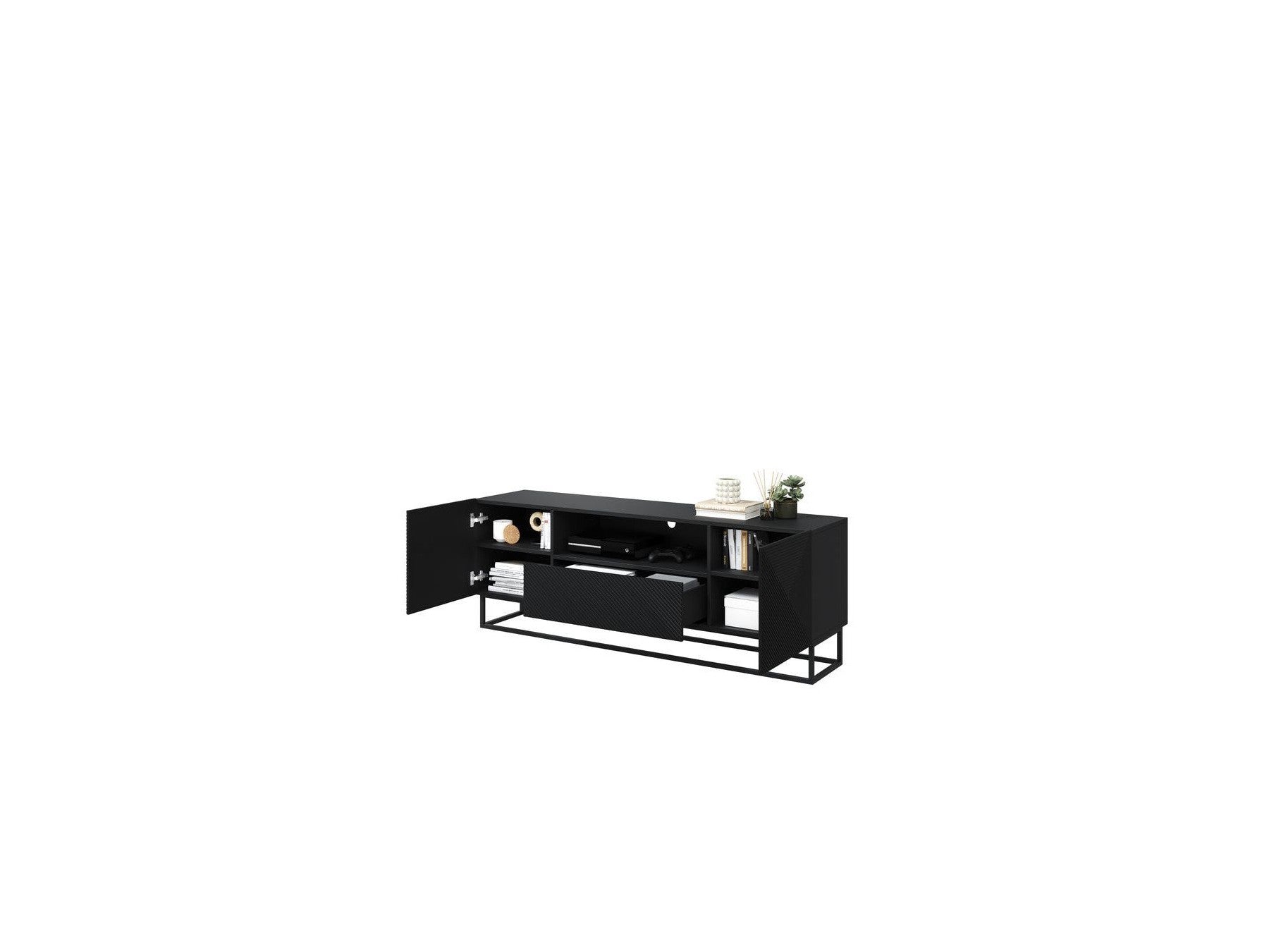 Alice - Meuble Tv - Pieds En Métal - 167 Cm