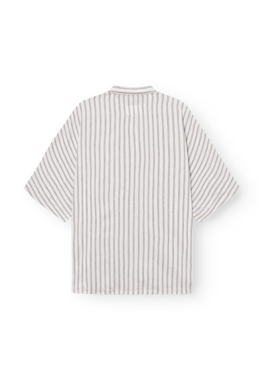 Chemise Rayée À Manches Courtes Pj - Warm Grey Stripe