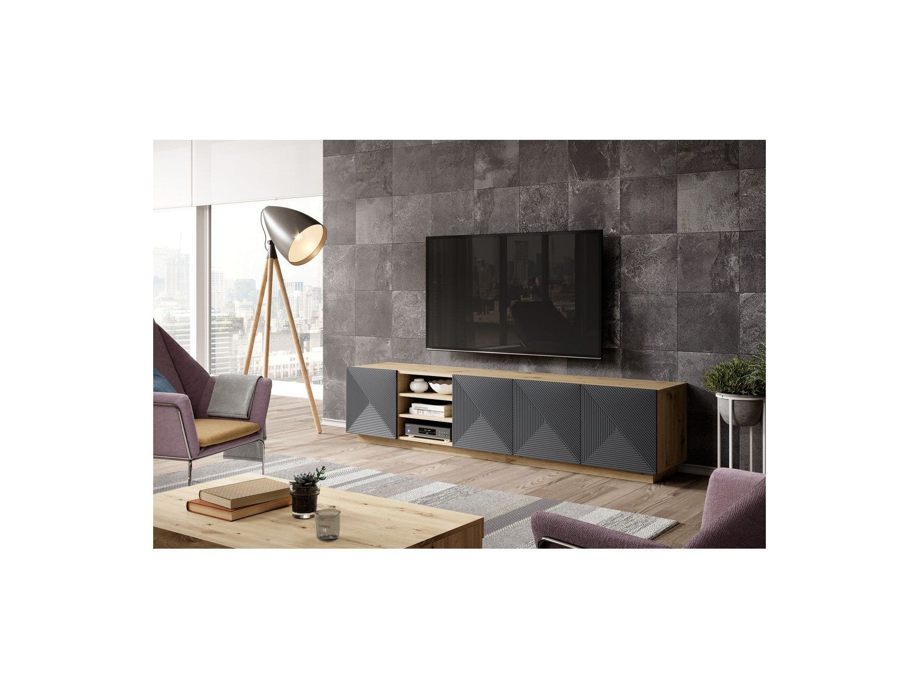 Alice - Meuble Tv Avec Niche - 200 Cm