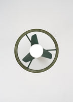 Wind Lamp Woven - Ventilateur De Plafond Silencieux 25W Avec Lumière Led - Vert Sauge